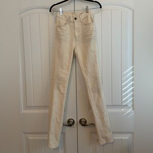 Imogene +‎ Willie Elizabeth High Rise Slim Jeans Women's Size 25 Ivory